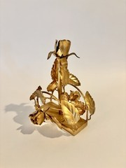 Hollywood Regency Tole Gilt Florentine Gold Roses Thingmajig Coso Made in Italy