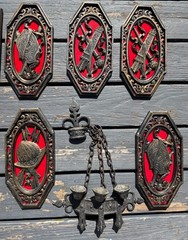 Lot 8 Vintage Homco Medieval Wall Plaques Spanish Conquistador MCM Decor USA