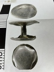 Silver Cufflink/Button. Treasure Item But Disclaimed. Paperwork Included. (e68)