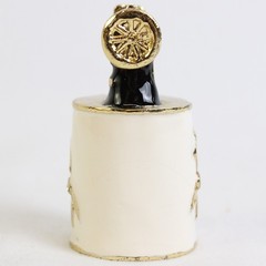 Unbranded Collectible Thimble with Gold-Toned Enameled Metal