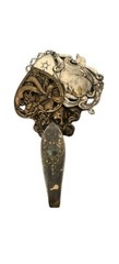 Vintage Unique Art Nouveau Ornate Silver Spoon Hook Wall Decor Victorian