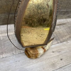 Vintage John DeMott Metal Brass Sailboat Boat Sculpture Stone Base