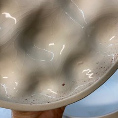 Vintage White Bowl With Strawberry Lid 7″ Diameter So Cute! Unbranded