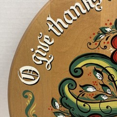 Vtg 1962 Berggren Handpainted Norway Swedish Rosemaling Wall Hanging 12″ Signed
