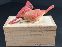 Hallmark Marjolein Bastin Nature’s Sketchbook Cardinal Birds Trinket Box 1990s