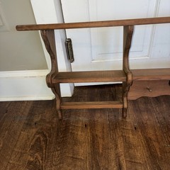 Vtg XL LARGE Wood Heart Shaped Shelf Hooks 90s Cottage Country Granny Core 48×18