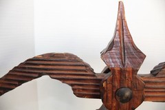Hand-Carved Wooden Scales of Justice Balance Scale | Rustic Folk Art Decor