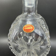 Magnor Glassverk Norway Clear Glass Decanter Vintage Container Bottle W Stopper
