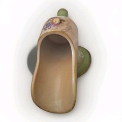 Hand Painted China Footed Vtg SGK Porcelain Scoop Pretty Victorian Cottage Core