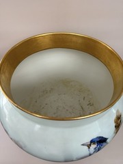 Antique Limoges France Large Hand Painted Porcelain Jardiniere