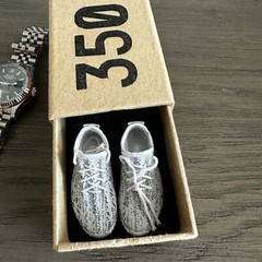 Yeezy Boost 350 Miniature Collectors Figurine Gray Black White Zebras
