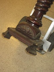 ANTIQUE PEDESTAL STAND TABLE ORNATE Circa 1890 “Bronze Statue Clock” To Restore