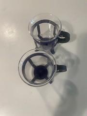 Vintage Blue Bodum Bistro Chambord Java Cup Made In Switzerland Set 2 Mugs Cups