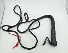Vintage Leather Braided Whip – Classic Equestrian or Decorative Item