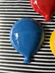 Vintage Set Of 4 Balloons Wall Decor Burwood 1986 Red Missing Hanger Colorful!