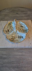 France Porcelain Depose Three compartment caddy Bird painted.