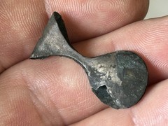 NICE AUTHENTIC PRE-COLUMBIAN SILVER TWEEZERS FROM PERU, INCA / MOCHE CULTURE