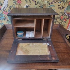 Vintage early 20th century possibly military pine first aid case Switzerland