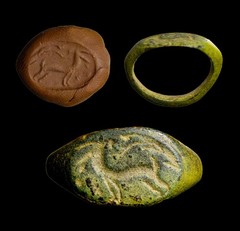 Ancient Near Eastern Bronze Ring with Animal Motif c. 800–400 BC Antiquity COA