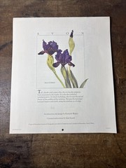 Vintage Avon Edwardian Flowers 1990 Calendar Botanical Lithograph PI-81147-9
