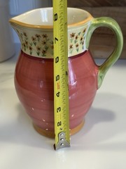 Pfaltzgraff Secrets Of Pistoulet Pitcher Discontinued Stoneware Sunflowers Vase