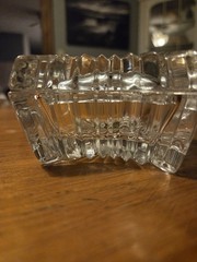 Vintage Zajecar 24% Lead Crystal Star-shaped Trinket Or Jewelry Box. Yugoslavia
