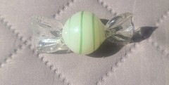 Vintage Hand Blown Murano Style Art Glass Wrapped Hard Candies 8 piece lot