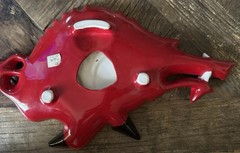 VINTAGE 1980’S 14×8 ARKANSAS RAZORBACKS CERAMIC CATCH ALL DISH VG+ FREE SHIPPING