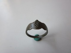 very rare ancient Viking engraved bronze perfect ring with runes. IX – X AD.