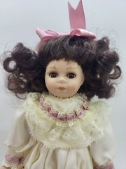 Paradise Galleries, Classic Treasure Porcelain Jointed Doll & Petite Porcelain