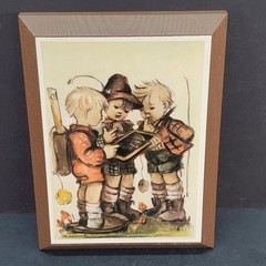 Hummel Wooden Lacquered Wall Plaques Zug/Switzerland Children 6.75 x 5″ Set Of 3