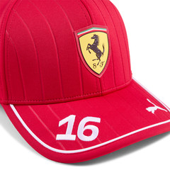 Scuderia Ferrari F1 Team PUMA Charles Leclerc Red Baseball Cap Hat 2025 (77 char