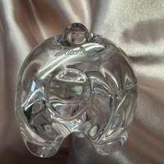 Baccarat France Clear Spinning Crystal Rabbit Bunny Figurine Signed