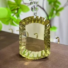 Natural yellow Citrine Quartz Crystal Pendant AAAAA