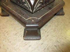 ANTIQUE PEDESTAL STAND TABLE ORNATE Circa 1890 “Bronze Statue Clock” To Restore