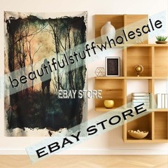 Ghost Path Graveyard Tapestry graveyard mist gothic shadows 39X59 in