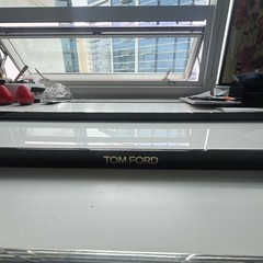 Tom Ford Luxury X-Large Wooden Tray White Black Gold Handles 32“x8″x1.25″