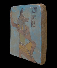 Authentic Egyptian Antique Rare Statue Figurine Egyptian Anubis Relief BC