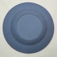 Wedgwood Blue Jasperware Round Trinket Dish Neoclassical “Athena in Chariot”