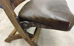 KIEL City of ST LOUIS Folding Chair Seat vintage wood cushioned auditorium