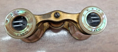 Antique L.B. & Co Paris Mother of Pearl Opera Glasses Brass Binoculars
