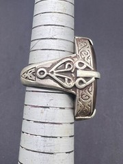 Rare Unique Old Central Asian Jewelries Pure Sliver Ring From Afghanistan