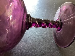 Unbranded Large Purple Glass Pedestal Dish