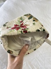 Longaberger Homestead | Traditional Christmas Stocking | Poinsettia Holly Berry
