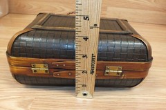 Unbranded Vintage Women’s Wooden Rectangle Hinged Purse Home Display Decor