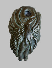 300 BC Ancient Roman Carved Engraved Gemstone Pendant Medallion Amulet Pegasus