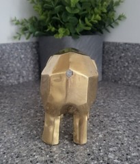 Vintage Dolbi Cashier Brass Cubist Modernist Elephant Figurine