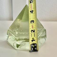 Vintage Nautical Light Green Glass Ship’s Deck Prism Maritime Hexagonal Heavy