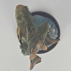 Freshwater Bass Figurine Vintage Slightly Worn Nice Tabletop Display