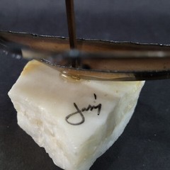 Vintage Brass Sailboat Sculpture 15 Inches Onyx Base Signed By Artist